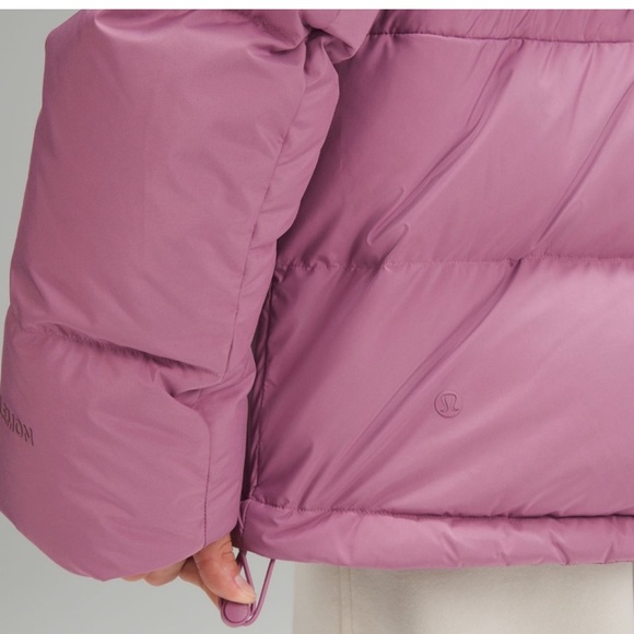 Lululemon Wonder Puff Cropped Jacket in Pink Velvet Dust Size 4 NWT - Picture 6 of 10